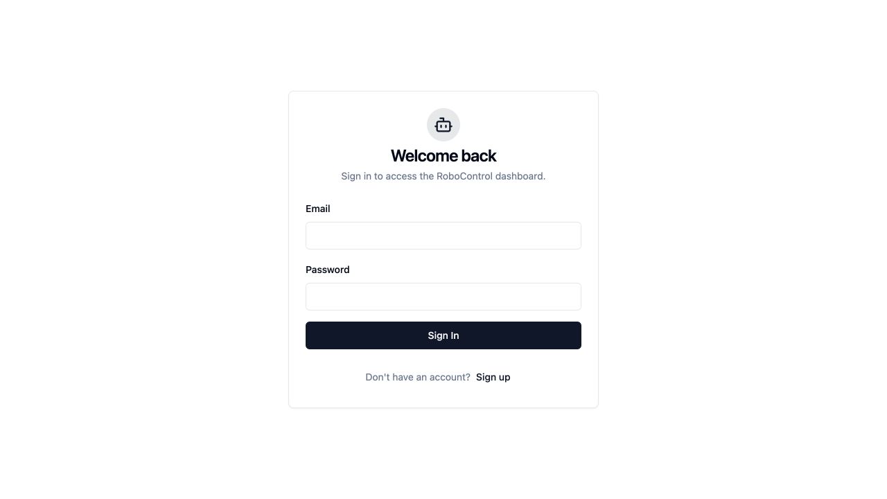 RoboControl application preview